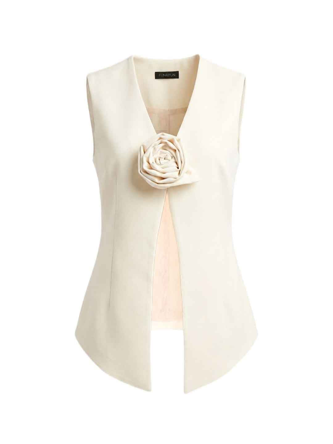 Fun & Fun gilet kids panna con rosa FCJWA03266 PANNA FUN & FUN 