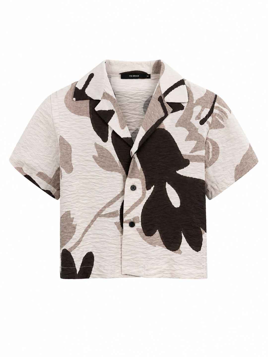 Im Brian camicia kids panna e marrone 2-16 anni CA3615J PANNA I'M BRIAN 