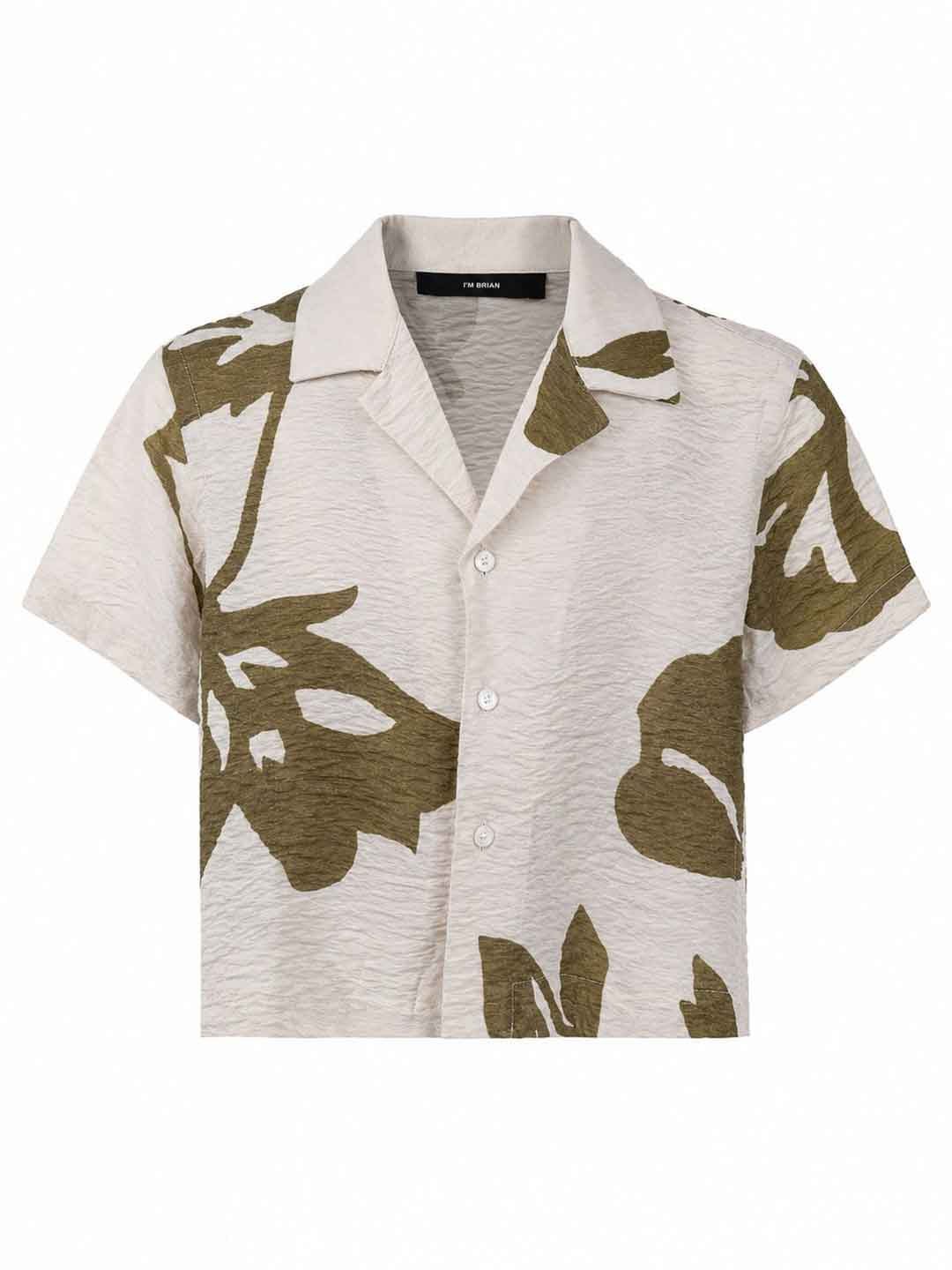 Im Brian camicia kids panna e verde 2-16 anni CA3617J PANNA I'M BRIAN 