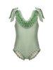 Island Coco costume kids verde intero con tulle 9-36 mesi