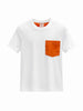 Island Coco t-shirt kids arancio con taschino 3-14 anni