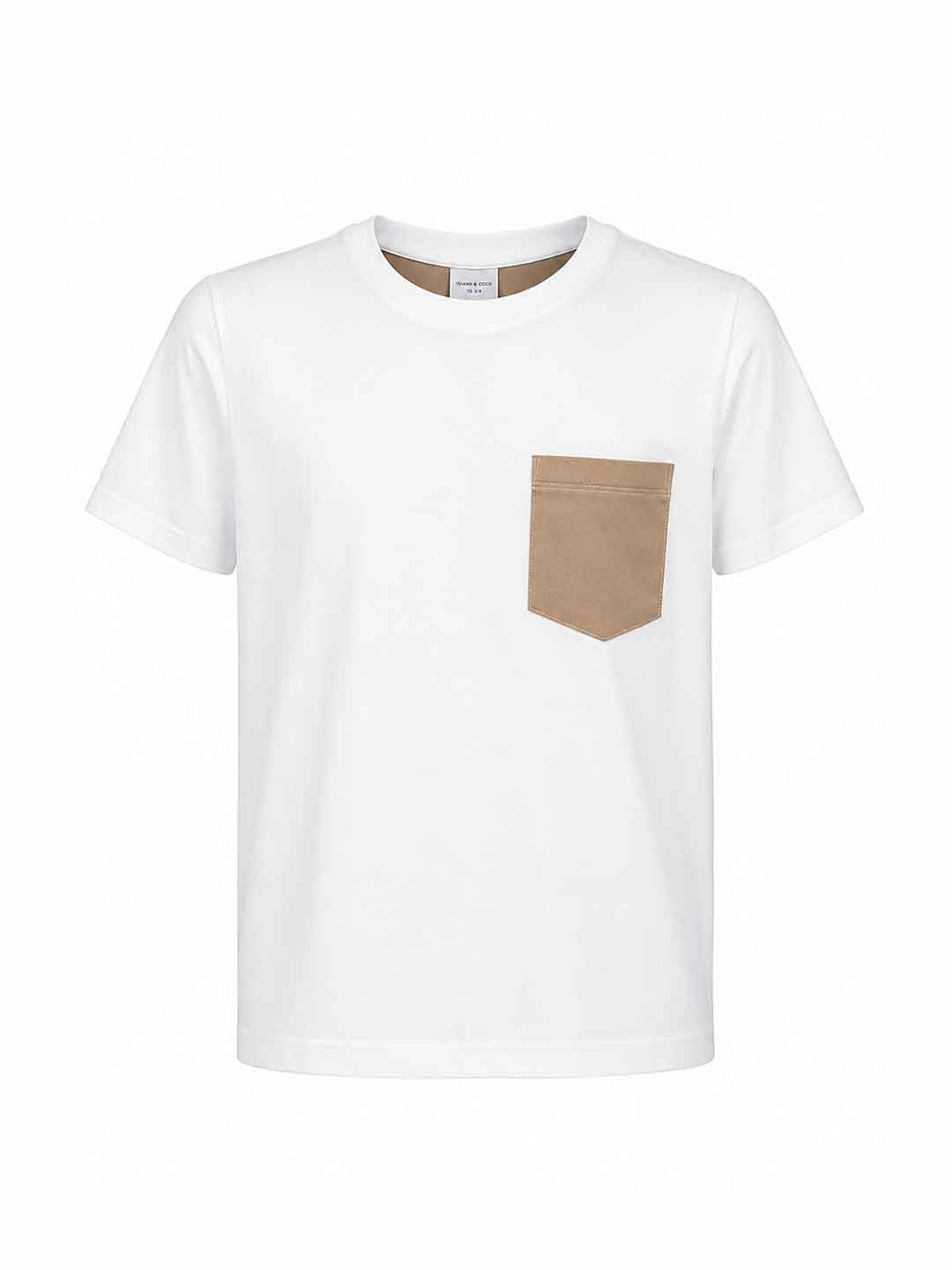 Island Coco t-shirt kids beige con taschino 3-14 anni ICJ192 BEIGE ISLAND COCO 