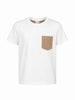 Island Coco t-shirt kids beige con taschino 3-14 anni