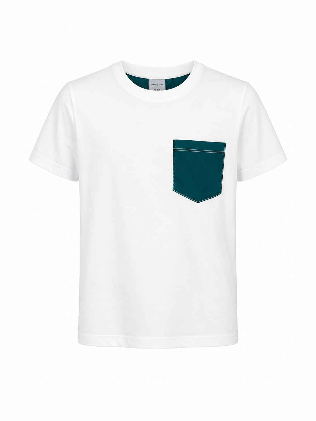 Island Coco t-shirt kids petrolio con taschino 3-14 anni ICJ192 PETROLIO ISLAND COCO 