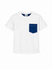 Island Coco t-shirt kids blu con taschino 3-14 anni