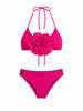 Island Coco costume kids fucsia con fiore a triangolo 3-14 anni