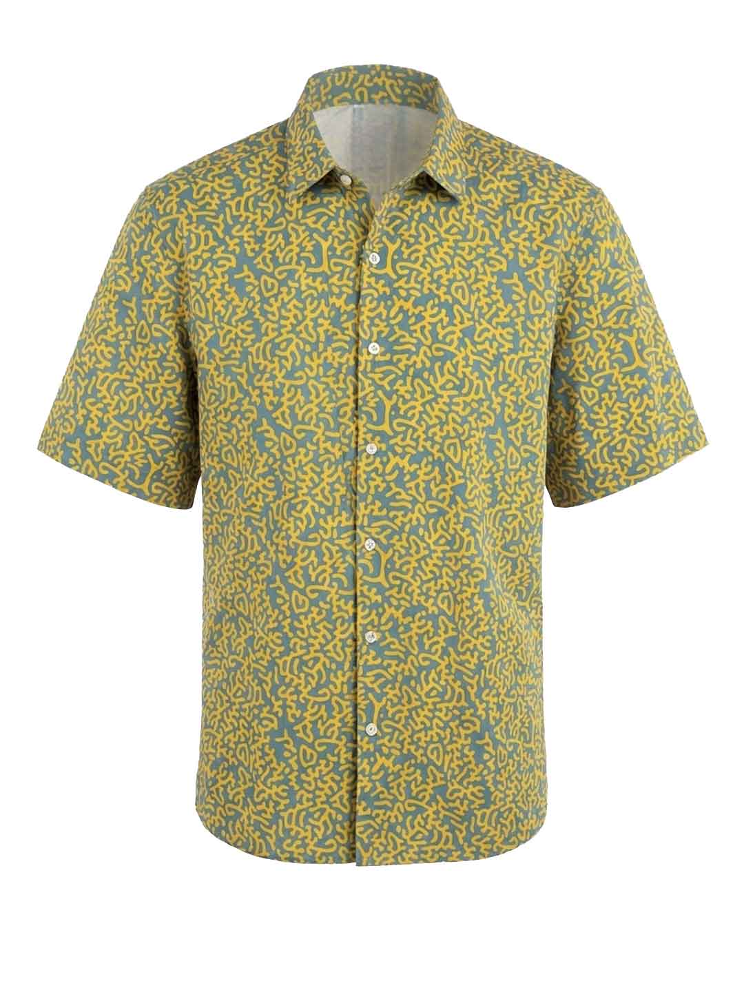 Island Coco corallo camicia giallo e blu ICU606G CORALLO ISLAND COCO 