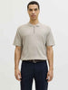 Jack & Jones polo beige con zip