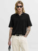 Jack & Jones polo nero in maglia