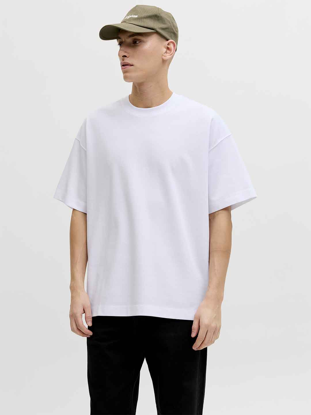 Jack & Jones t-shirt bianco basic 12298906 BIANCO JACK & JONES 