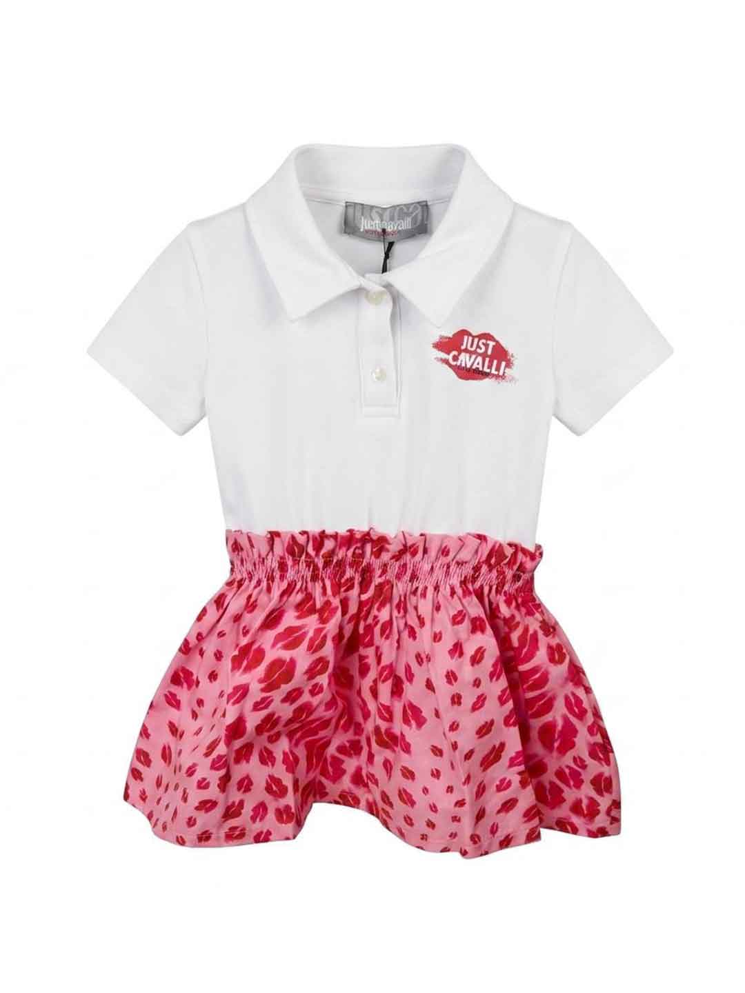 Just Cavalli abito kids bianco con stampa baci 2-6 anni 26013 BIANCO JUST CAVALLI 