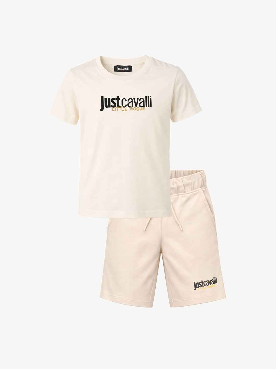 Just Cavalli coordinato kids panna con logo nero 8-14 anni 26023 PANNA JUST CAVALLI 