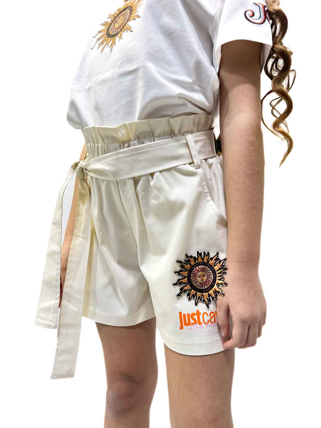 Just Cavalli shorts kids panna con patch 26073 PANNA JUST CAVALLI 