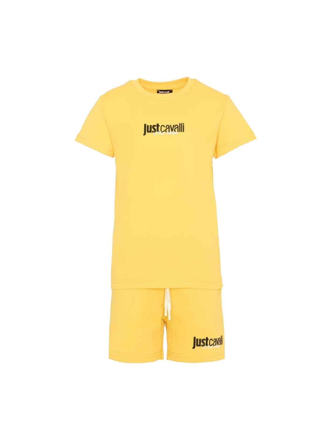 Just Cavalli coordinato kids giallo con logo nero 2-6 anni<BR/> 26090 GIALLO JUST CAVALLI 