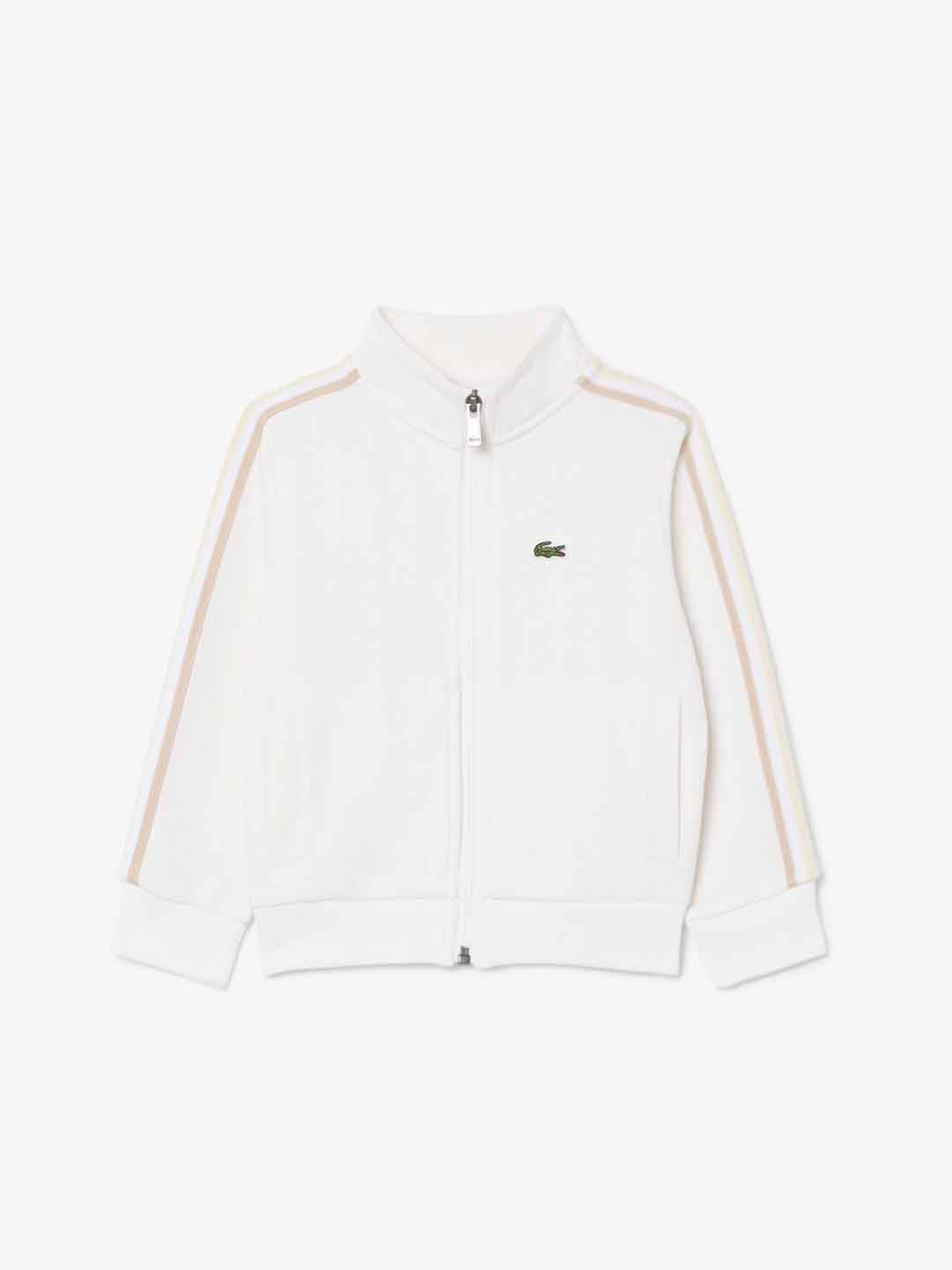 Lacoste felpa kids panna con zip 2-7 anni 847108 W8L PANNA LACOSTE 