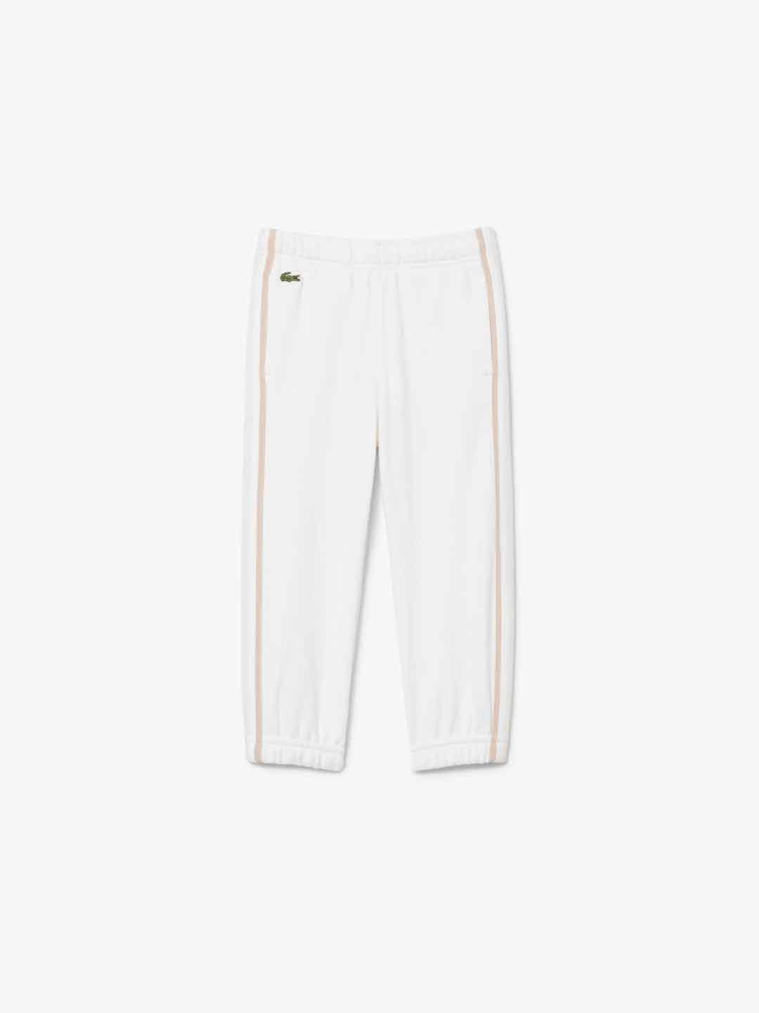 Lacoste pantalone kids panna con bande 2-7 anni 847110 W8L PANNA LACOSTE 