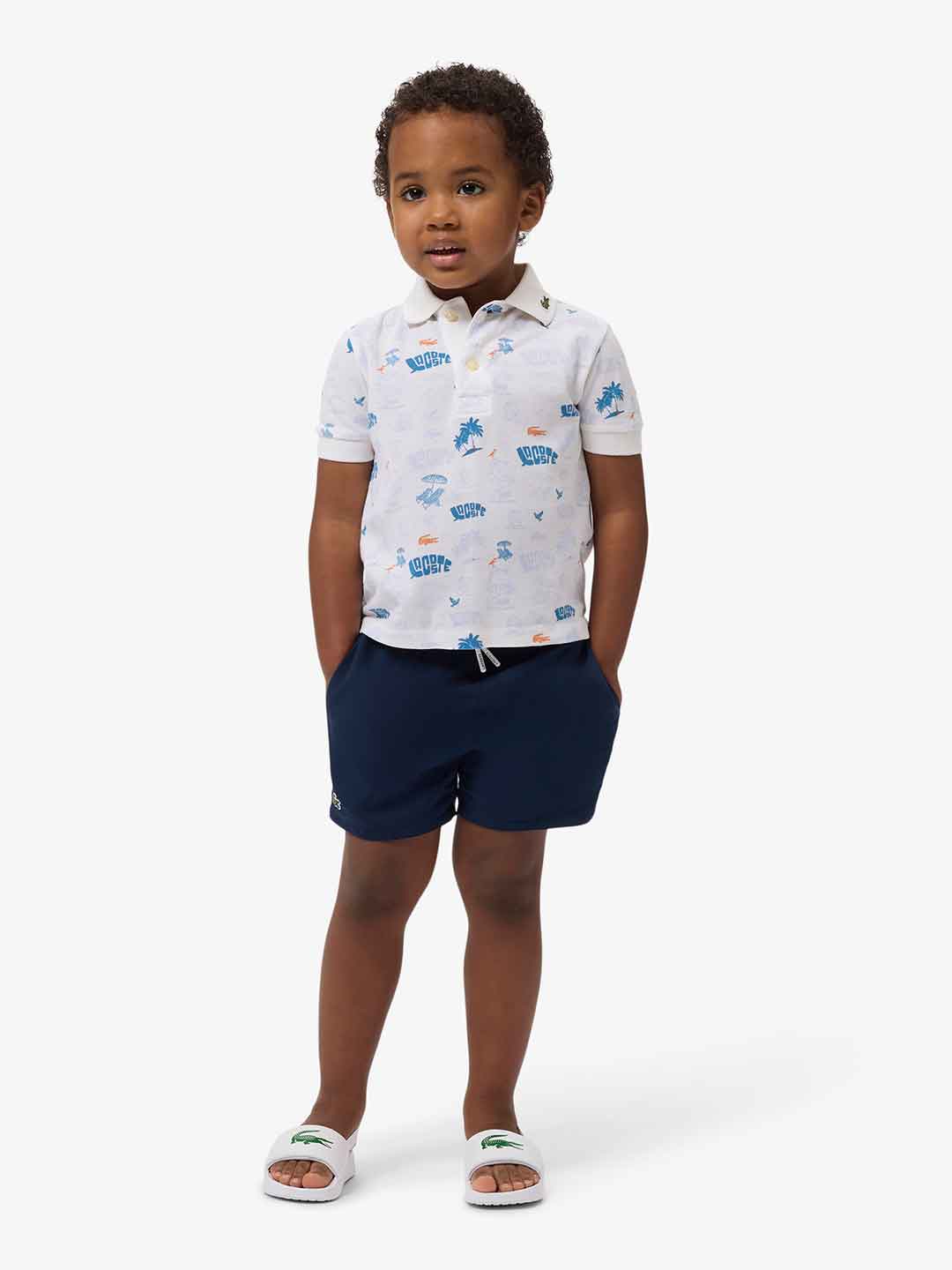 Lacoste costume kids blu con logo 8-16 anni 947462 UGW BLU LACOSTE 