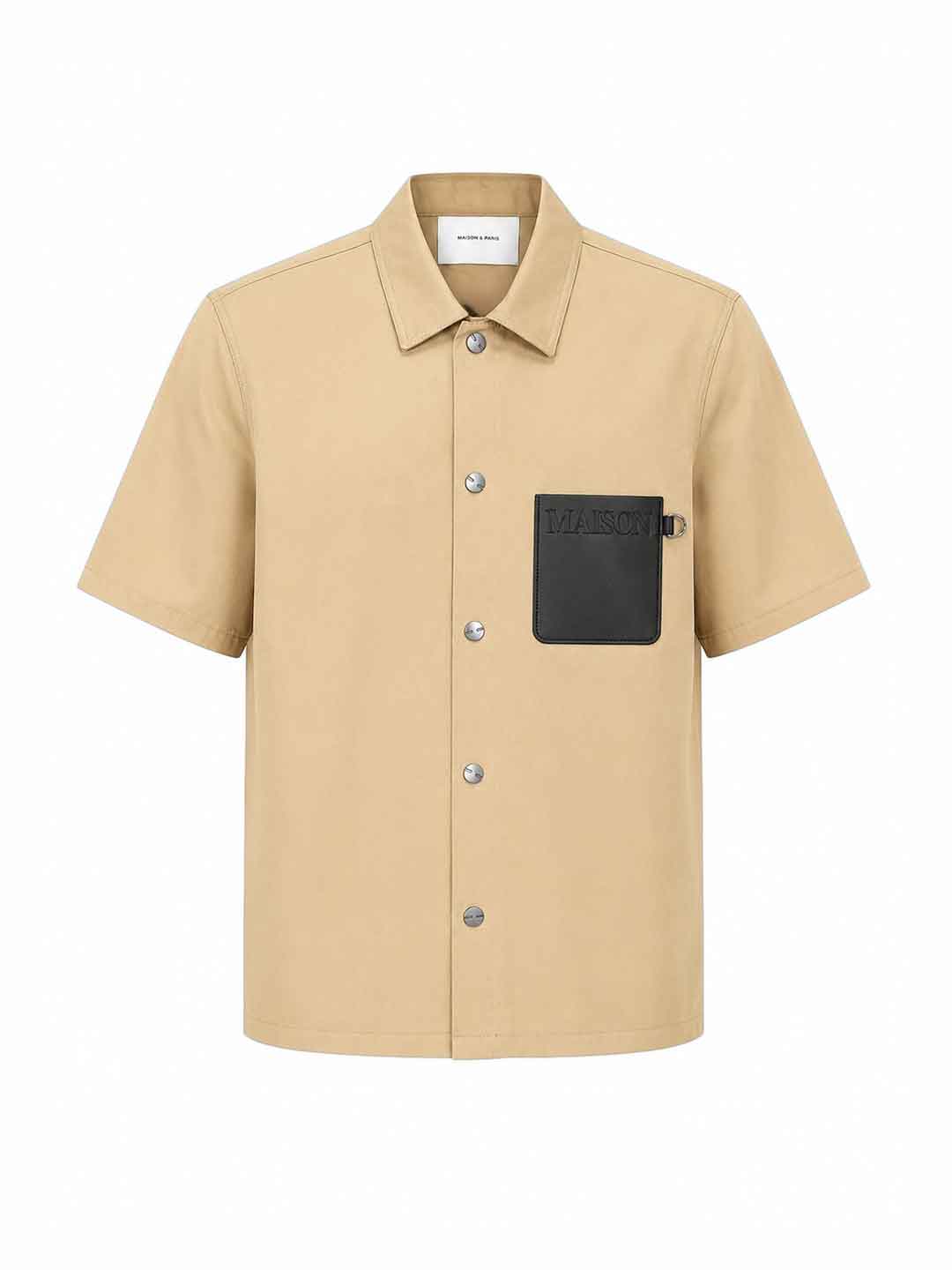 M9P camicia beige con taschino logato 491 BEIGE M9P 