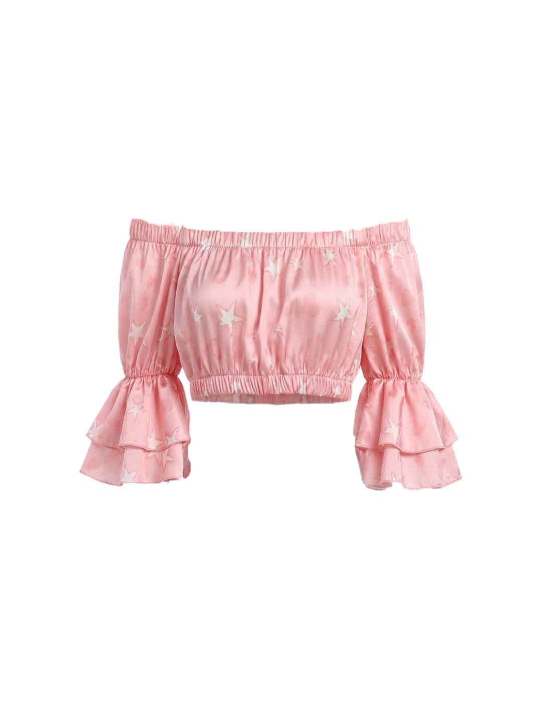 Marc Ellis top rosa con stampa stelle 4-16 anni JMJTPP03302 ROSA MARC ELLIS 