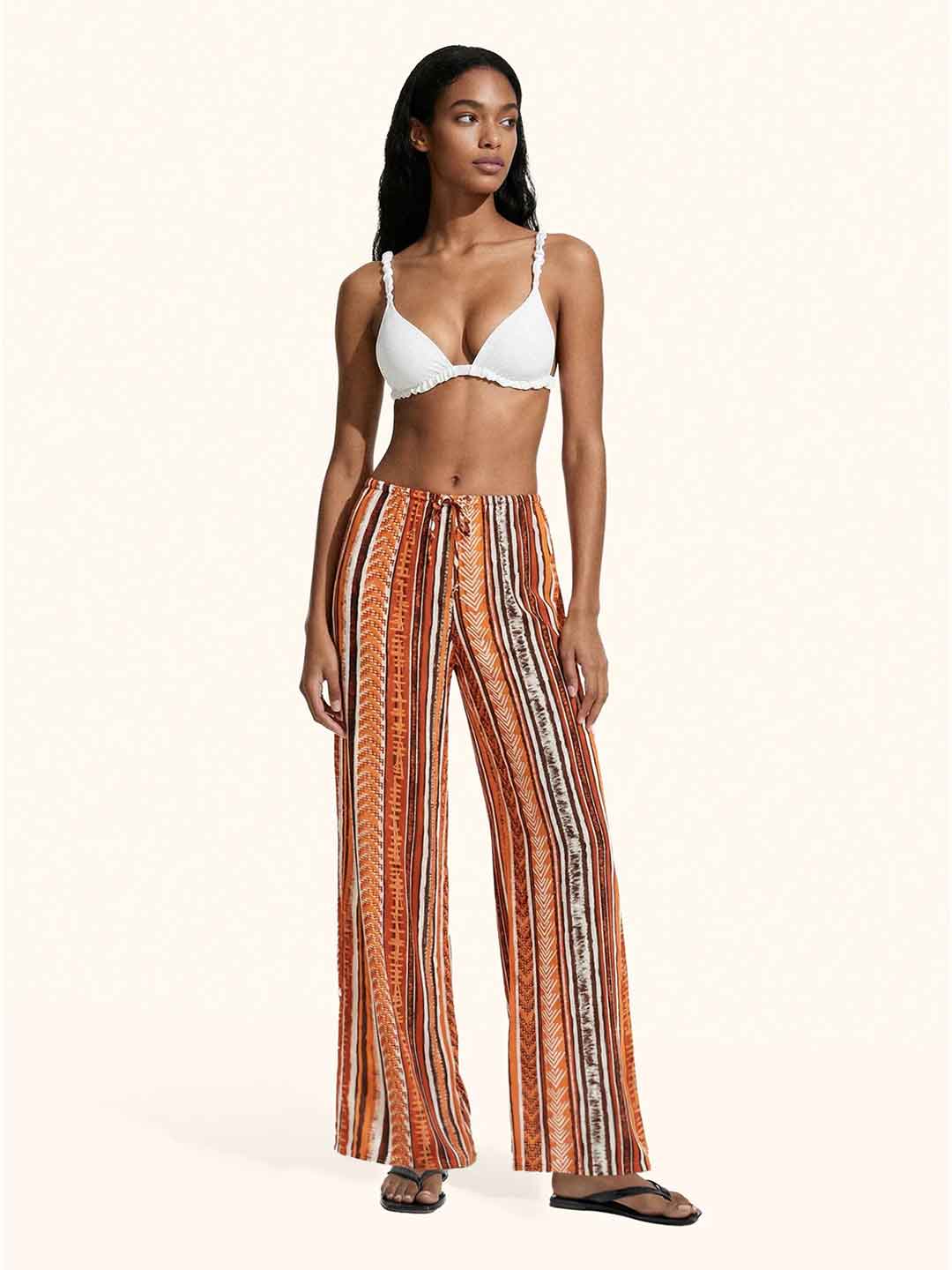 Me Fui pantalone arancio a fantasia MF26-SW0437X24 ARANCIO ME FUI 