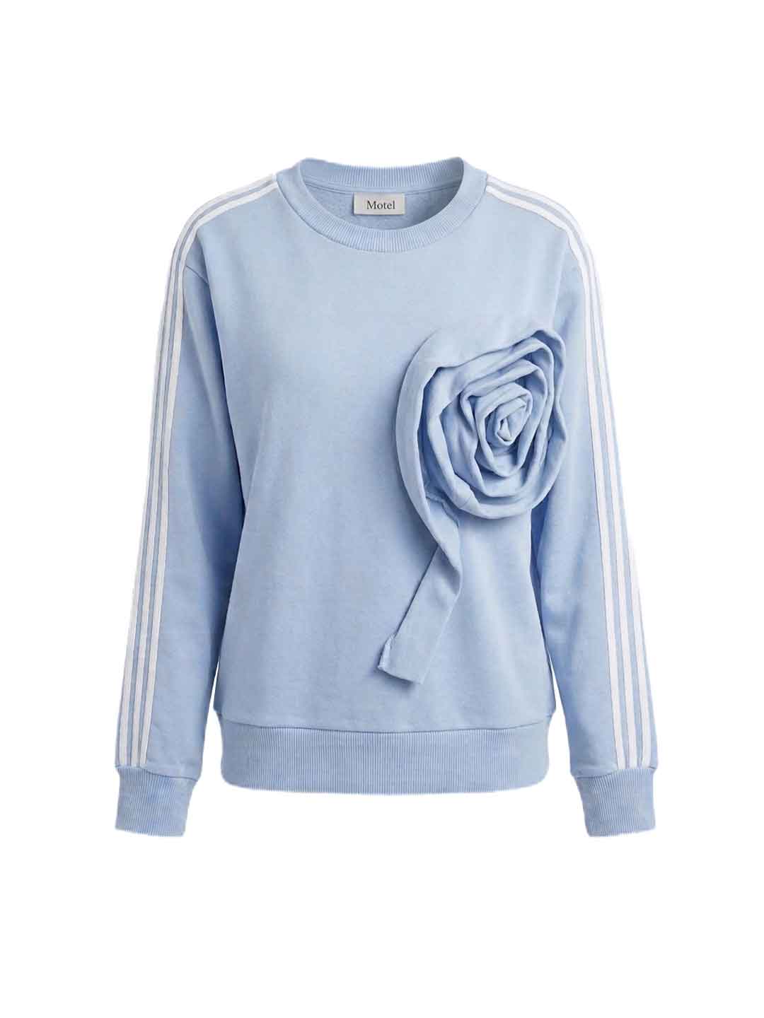 Motel felpa azzurro con fiore 38724G AZZURRO MOTEL 