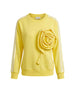 Motel felpa giallo con fiore