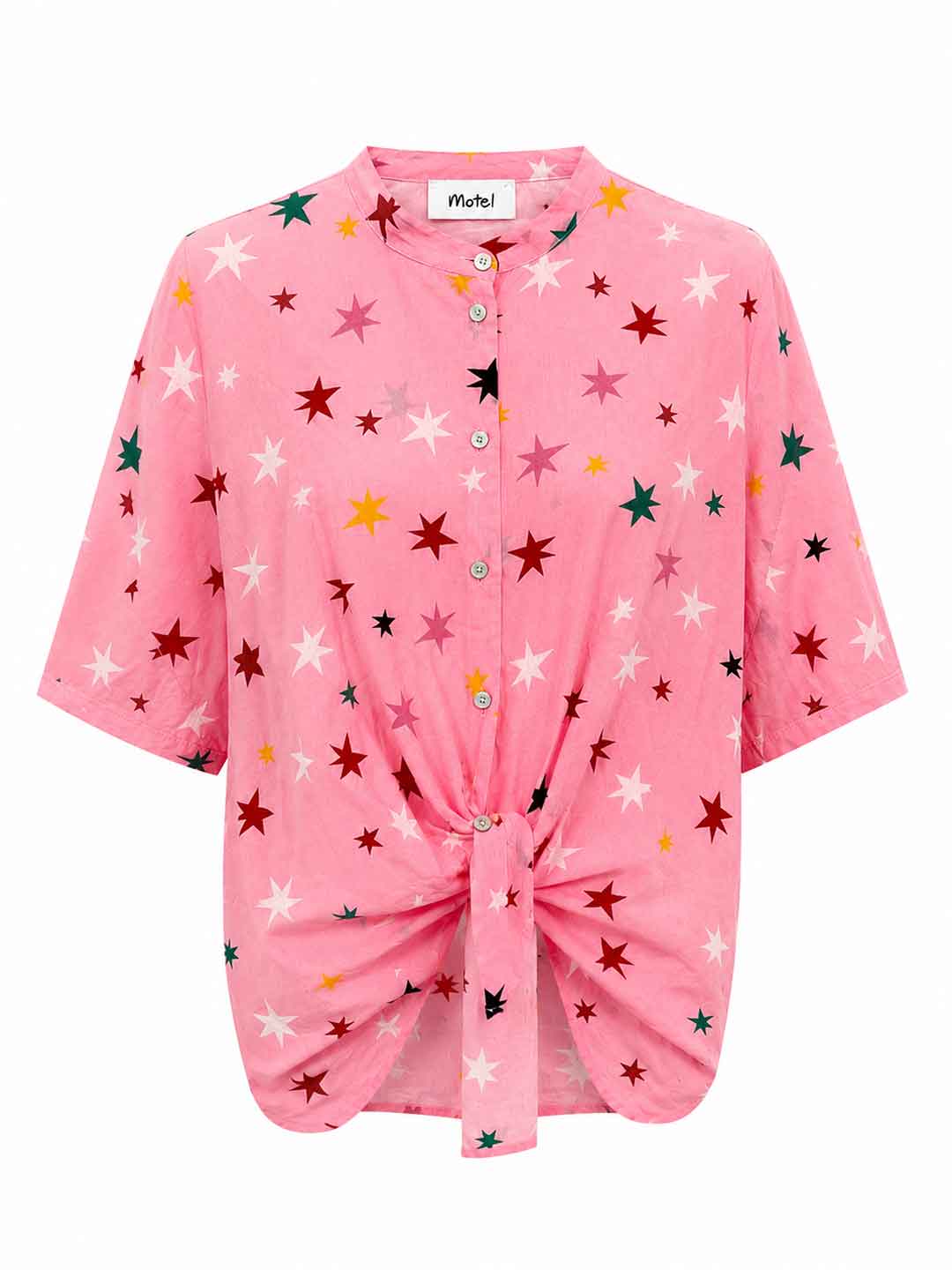 Motel camicia rosa con stelle IT39771G ROSA MOTEL 