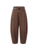 Motel pantaloni marrone con cintura