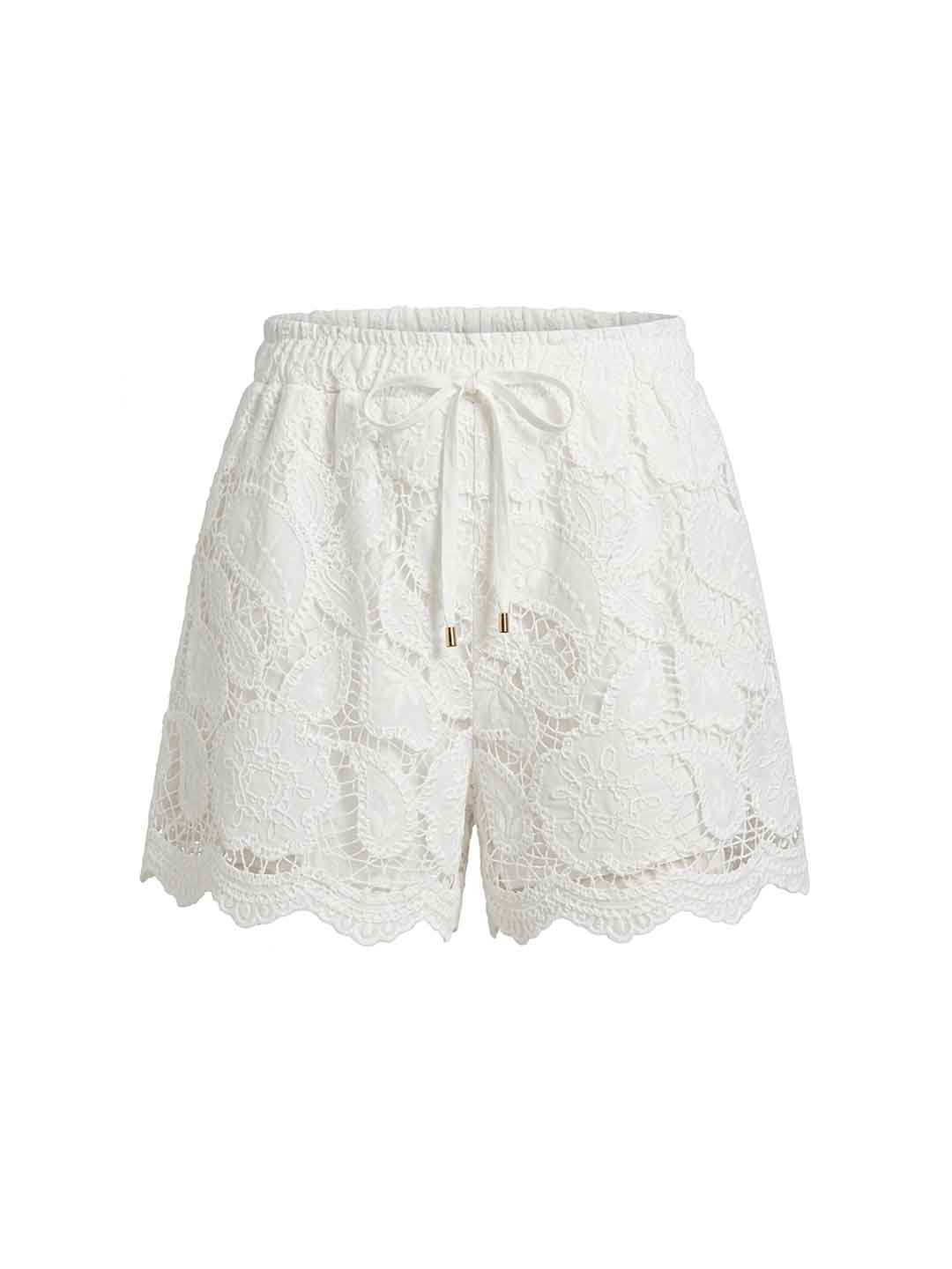 Motel shorts bianco in crochet S26PE33 BIANCO MOTEL 