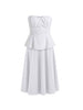 Motel coordinato bianco top e gonna