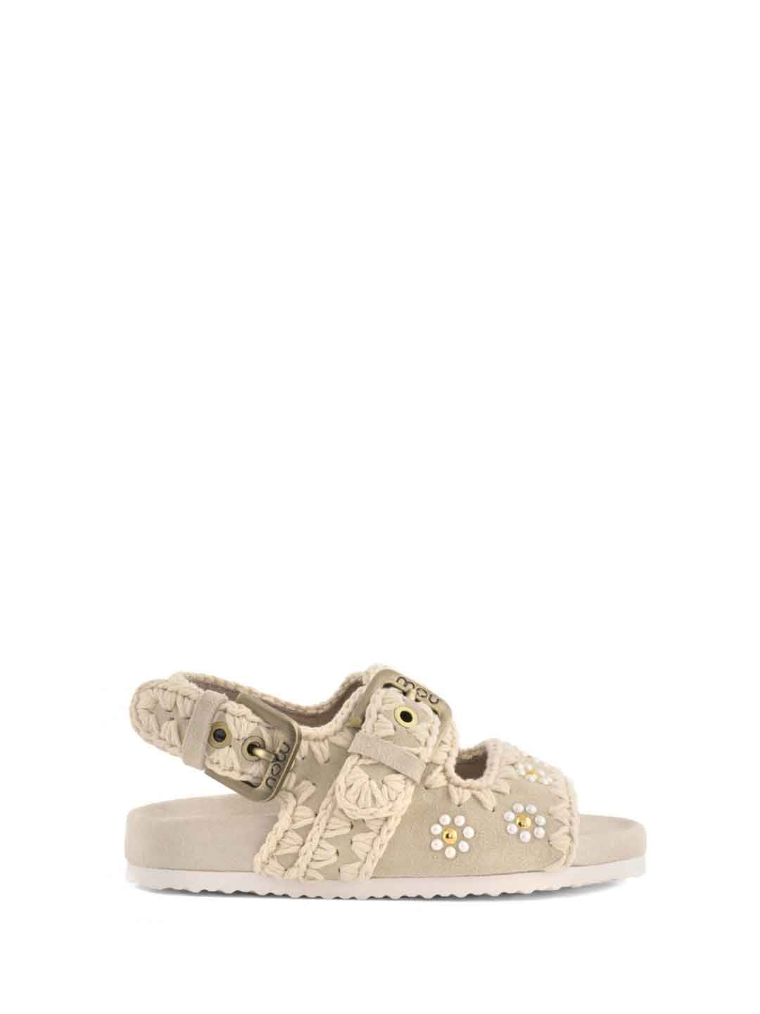 Mou sandali kids beige con fiori SK631008A BEIGE MOU 