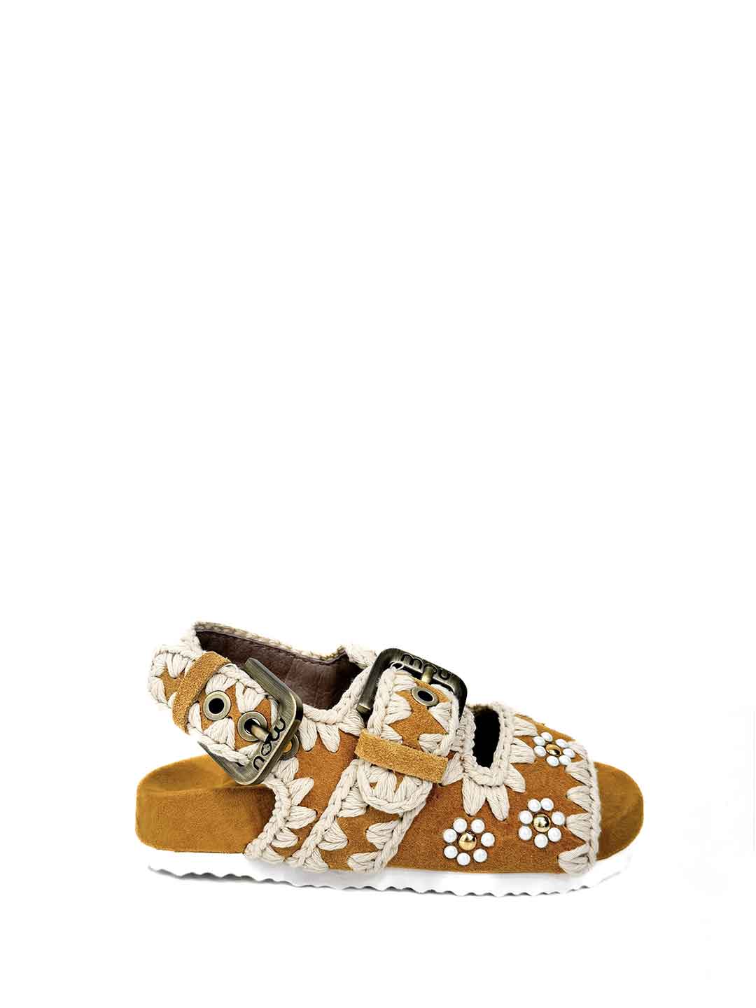 Mou sandali kids senape con fiori SK631008A SENAPE MOU 