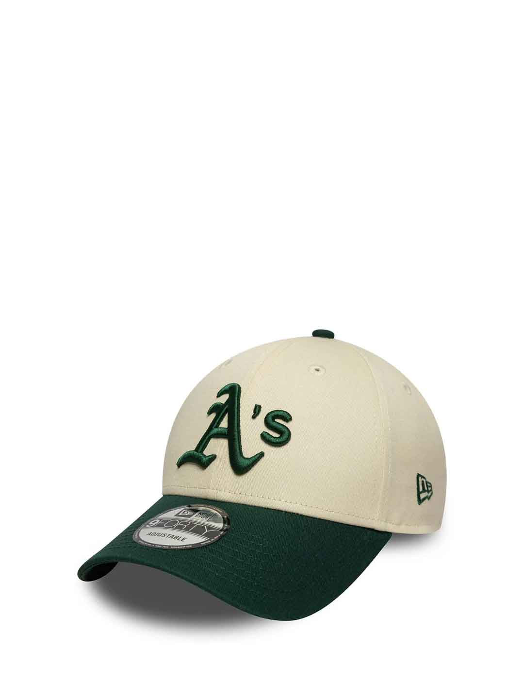 New Era 9Forty cappello panna con logo verde A's 60595214 PANNA NEW ERA 