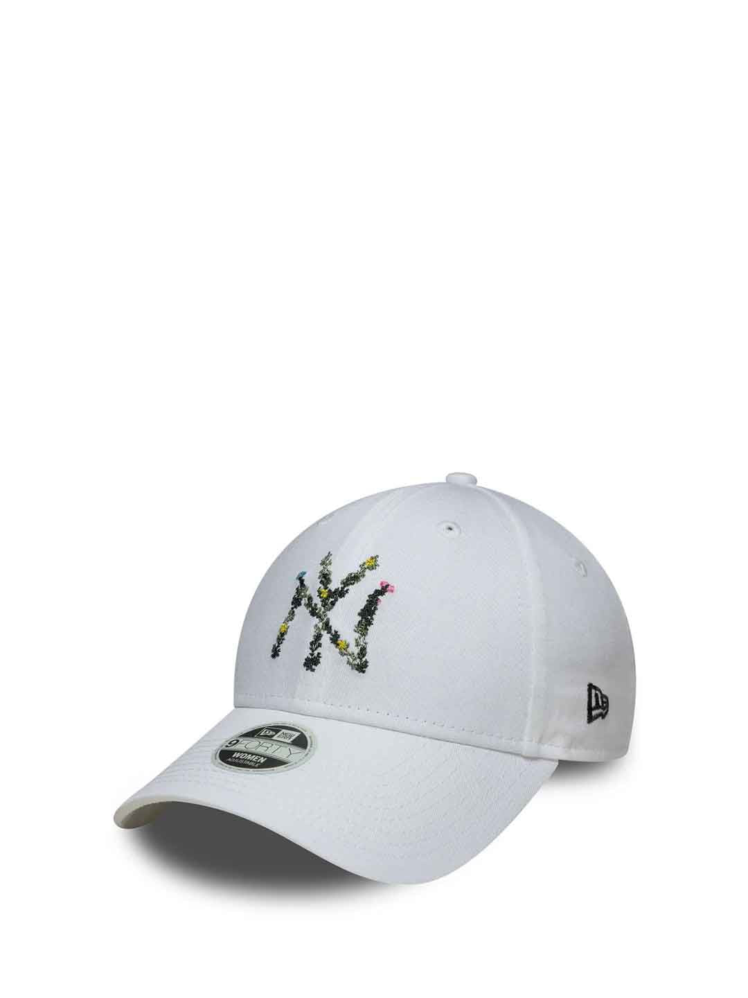 New Era 9Forty cappello bianco con logo fiori NY 60667481 BIANCO NEW ERA 