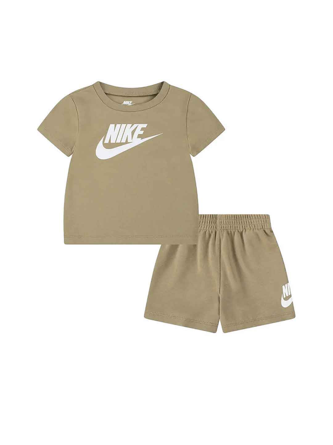 Nike coordinato kids beige e bianco 12-24 mesi 66L596 X0L BEIGE NIKE 