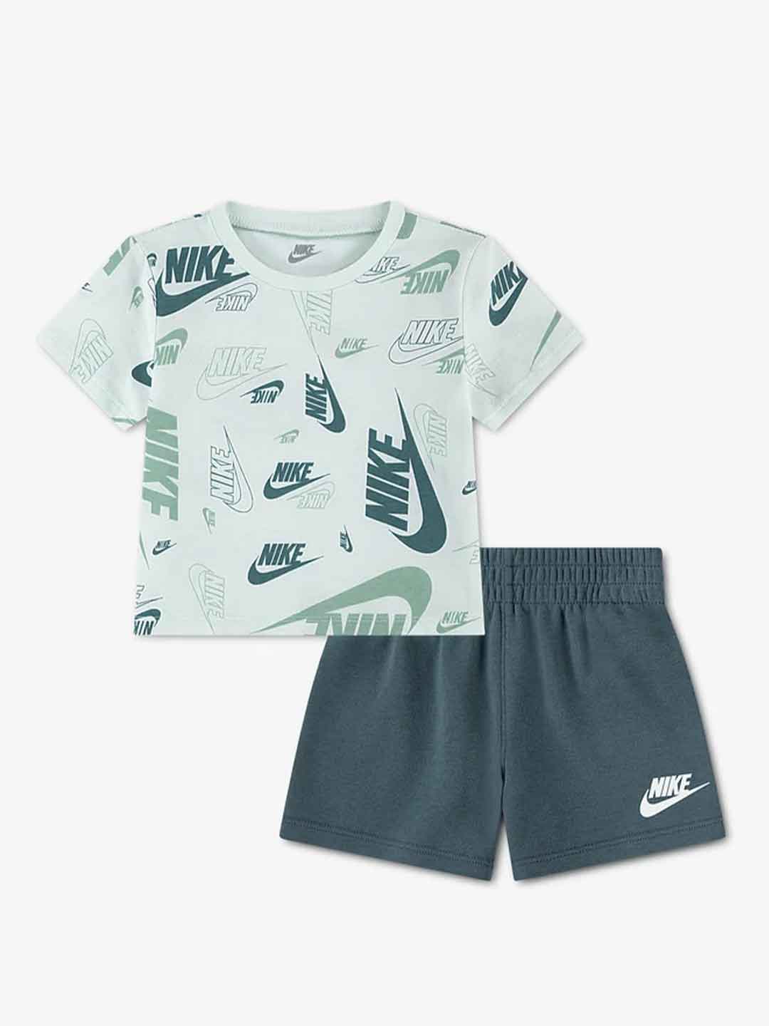 Nike coordinato kids verde multilogo 12-24 mesi 66N043 G3S VERDE NIKE 