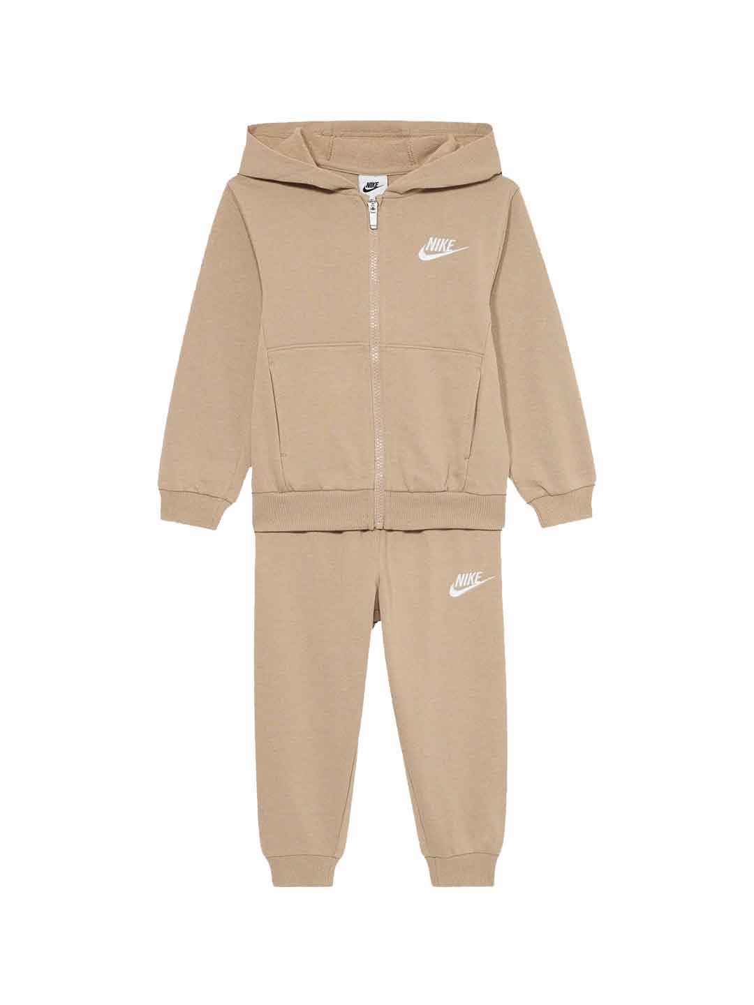 Nike coordinato kids beige con zip 2-7 anni 86M485 X0L BEIGE NIKE 