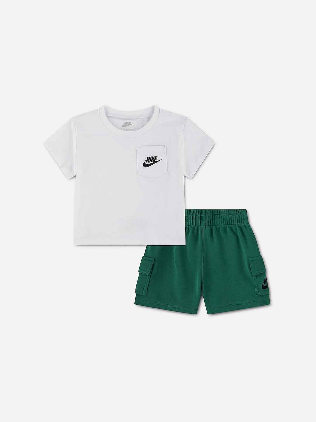 Nike coordinato kids bianco e verde 2-7 anni 86N041 EJ1 BIANCO NIKE 