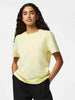 Pieces t-shirt giallo basic