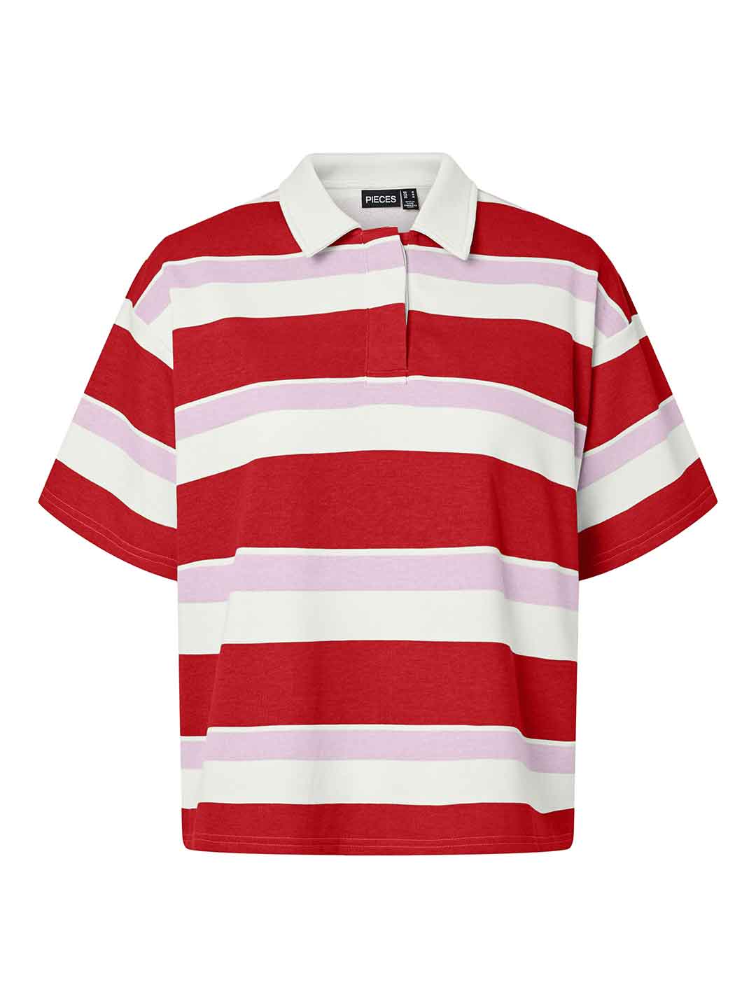 Pieces t-shirt panna a righe 17164848 PANNA PIECES 