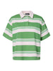 Pieces t-shirt verde a righe