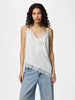 Pieces top bianco asimmetrico in pizzo
