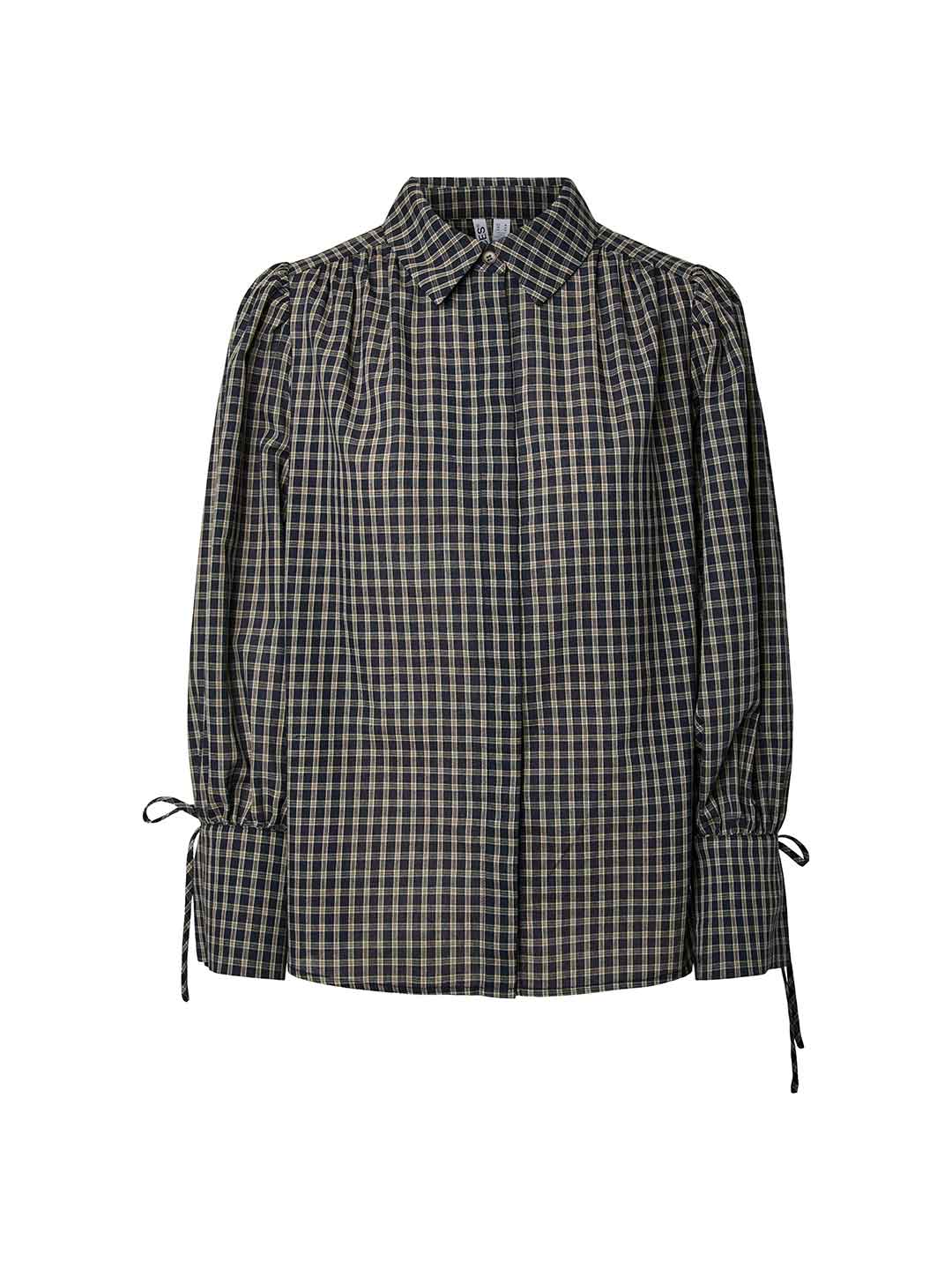 Pieces camicia marrone a quadri 17170298 MARRONE PIECES 