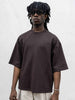 Present Day  t-shirt marrone con cuciture
