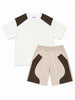 Present Day coordinato beige t-shirt e bermuda