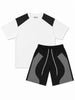 Present Day coordinato nero t-shirt e bermuda