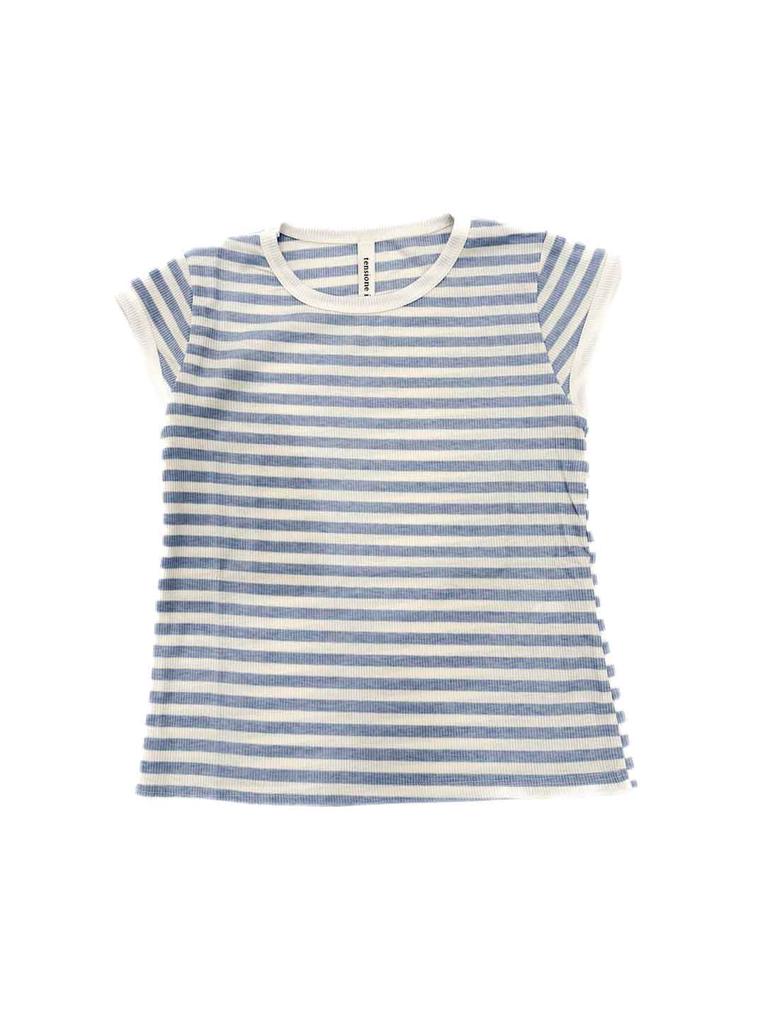 Tensione In t-shirt celeste a righe 21011 CELESTE TENSIONE IN 