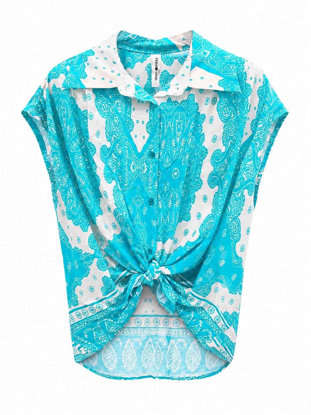 Tensione In camicia turchese fantasia bandana PE260378 TURCHESE TENSIONE IN 