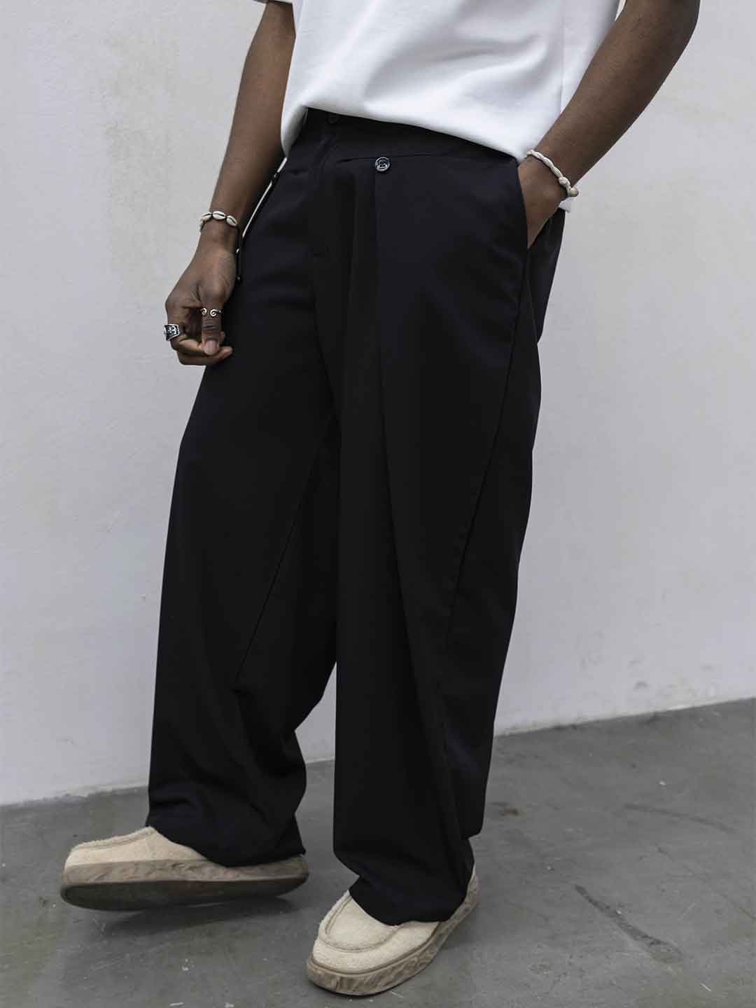 Tokyo pantalone nero con bottoni TKO016 NERO TOKYO 