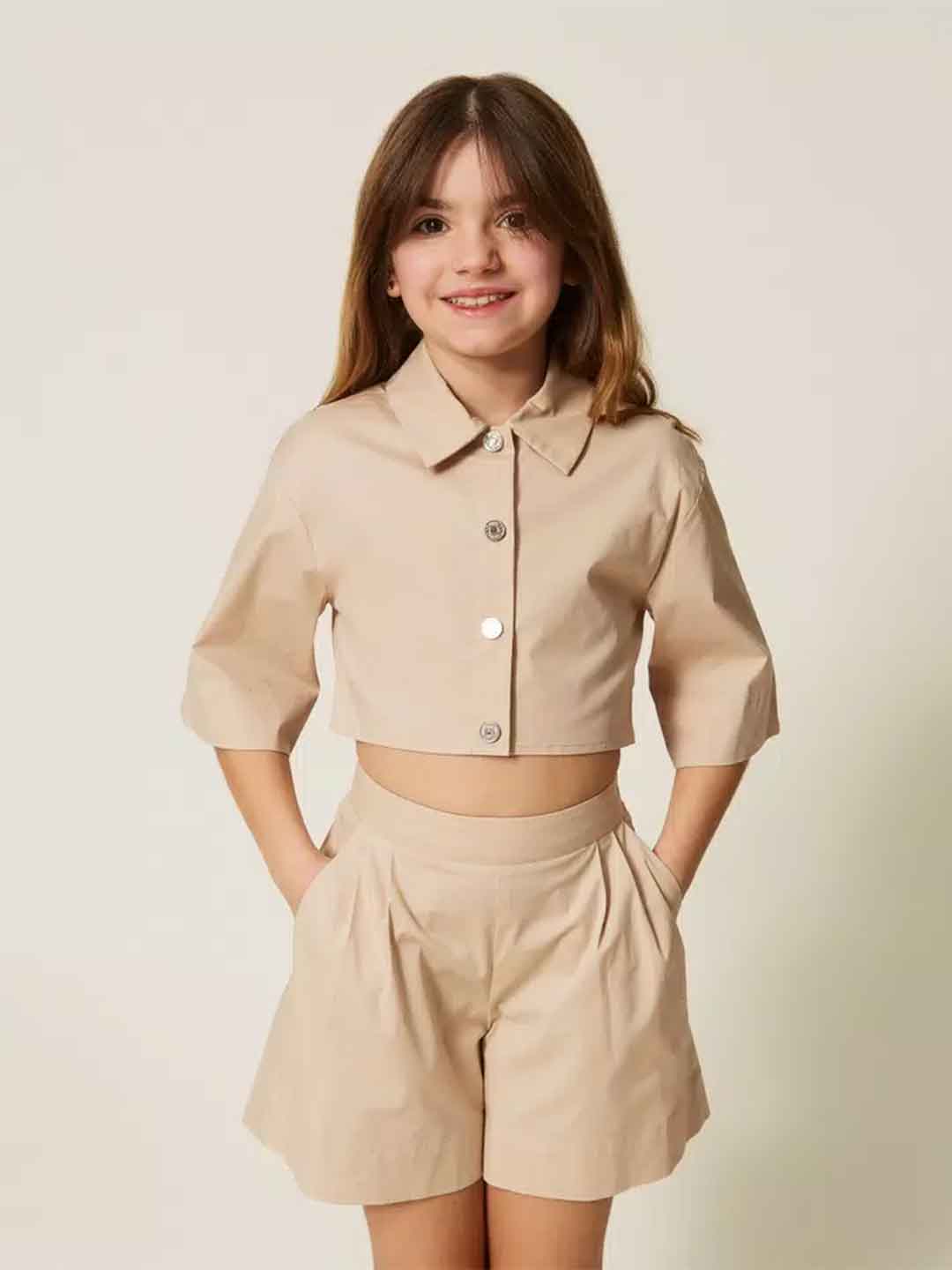 Twinset coordinato kids beige 261GJ2014 BEIGE TWINSET 